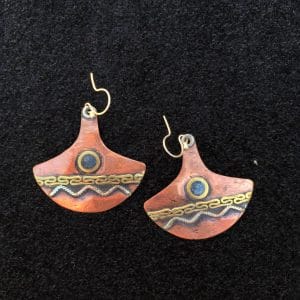 Pendientes Cobre forja